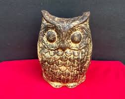 Vintage Owl Decor. Vintage Owl Planter. Owl Pocket Base. Owl Lover Gift Idea. Ceramic Owl - Etsy