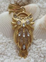 Stunning 316 Stainless Steel Owl Pendant - 52mm X 24mm - CHOICE of Gold or Black Color - 1 Pc - Etsy