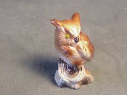 VINTAGE FIERCE LOOKING - HOOT OWL FIGURINE - STANDING ON ...