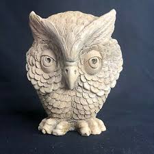 Vintage Artstone Hand Crafted Owl Figurine Little Rock ...