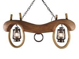 Single Ox Yoke 2 Lantern Light | Ozark Cabin Décor LLC ...