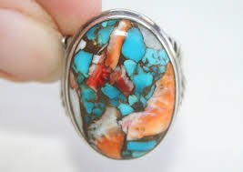 WOW! AMAZING VTG MOHAVE TURQUOISE RING MODERNIST BRUTALIST ...