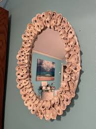 Oyster shell large oval mirror | eBay