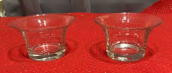 Two Glass Candle Holders 5X 2.7/8” | eBay