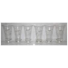 Vintage Etched Glass Formal Dinner Glass Footed Goblet Set ...