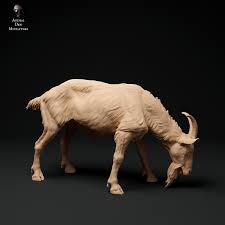 Alpine Buck Grazing – 3D Printed Model - Unpainted - Animals ...