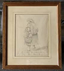 Circa 1801 Framed French Graphite on Paper Drawing of the Ragpicker Signed | eBay