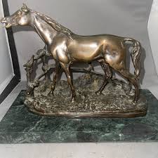 Antique Bronze Sculptured HORSE Statue by P.J. MENE ...