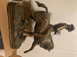Bronze Statue of Horse and Rider, Artist Benye | eBay