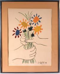 Lot - Picasso, Lithograph, 'Bouquet of Flowers'