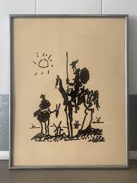 🔥Vintage Old Modern Cubist Don Quixote Horse Knight ...