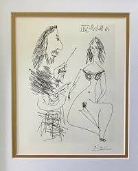 PABLO PICASSO BEAUTIFUL1969 SIGNED PRINT FROM "347" FRAMED + ARTISTIC NUDE | eBay