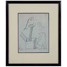 Sold at Auction: Saul Steinberg, Saul Steinberg, (American, 1914-1999), Love, 1961, pen and ink, 11" x 8 1/2"