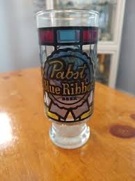 Vintage 1970s Pabst Blue Ribbon 14 ounce bar beer glass ...