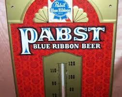 Large Pabst Blue Ribbon ADVERTISING / Promo BEER THERMOMETER - Wall Mount - Etsy