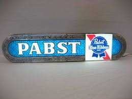 Pabst Embosograph Display Mfg. Co. Lite Up Sign.