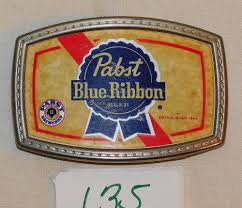 Sold at Auction: VINTAGE PABST BLUE RIBBON BEER BELT BUCKLE