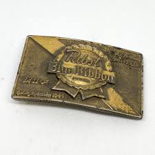 Vintage 70's Pabst Blue Ribbon Brass Lewis Belt Buckle ...