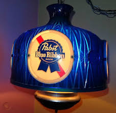 Vintage Pabst Blue Ribbon Hanging Light - Poker Table Light - Very Cool @ 1970's | #491098674