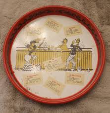 Achor Hocking Serving Bar Beer Tray 1950s Drink Cocktail ...