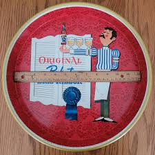 PABST BLUE RIBBON BEER Vintage 13” Beer Trays Barkeeper: Lot ...