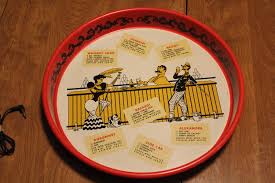 Anchor Hocking Serving Bar Beer Tray 1950s Drink Cocktail ...