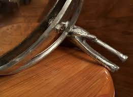 Large Stainless Steel Pewter 3 Giraffe Pedestal Centerpiece Bowl | eBay