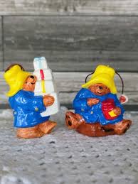 1978 Paddington Bear Holiday Hanging Ornament PAIR Honey Pot ...