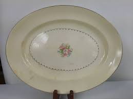 Vintage Paden City Pottery Oval Platter Floral Pattern Made in USA | eBay