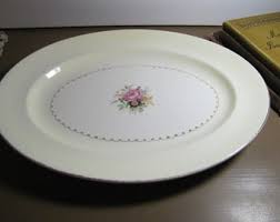 Paden City Pottery Yellow Gold Filigree Floral Oval Serving Platters~vintage Platters Gold and Yellow Border~ Two Platters Included - Etsy