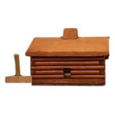 Large Log Cabin Incense Burner – Common Deer