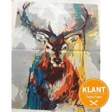 Deer with antlers - painting by numbers - Webshop-outlet.nl ...