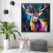 Paint by Numbers Gaze from Colorful Deer – Happyforart.com