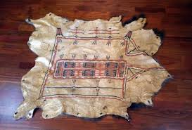 Vintage Full Buffalo Hide with Native American Markings ...