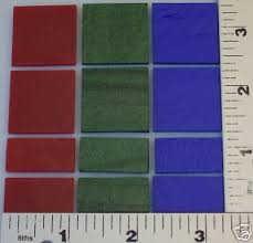 12 - MIX SIZE RED, GREEN, BLUE ALL THIN BULLSEYE 90 COE | eBay