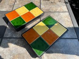 Made these from tiles from our old kitchen, they were hand ...