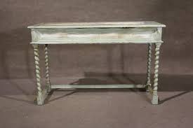 Mid 20th Century Painted Primitive Console Table | Chairish