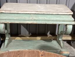 Green and Cream Antique Tuscan Console Table with Scrolled ...