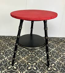 Ebonised Side Table in Faux Bamboo | Chairish