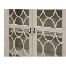 Martin Furniture Felicity Glass Doors Bookcase in Wire Brushed Powder White - Walmart.com