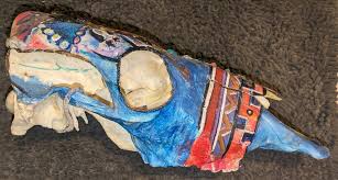 Indian Motiff Painted Cow Skull #1 | eBay