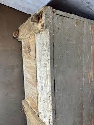 Old Gray Painted Kindling Wood Box - Rustic Furniture - Primitive Antique Ladderback - Collectable Farmhouse - Etsy