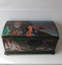 Antique Storage Chest, Grεek Chest, Hand Painted Chest ...