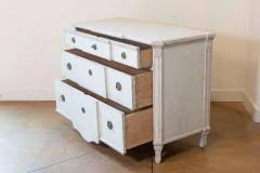Swedish Painted Breakfront Three-Drawer Commode with Dentil ...