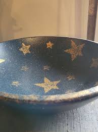Salem Collection ~Dark Blue with Gold Stars HEAVY RESIN STAR ...