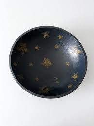 Vintage Primitive Painted Wood Bowl - Etsy