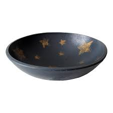 Vintage Primitive Painted Wood Bowl | Chairish