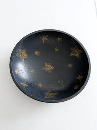 vintage primitive painted wood bowl – 86 Vintage