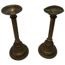 Similar Items to Pair Candle Holder Copper for House Altar or Doll Antique German ca. 1850s