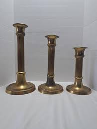 NEW Set of 3 Retro Gold Pillar Candle Holders (Home Decoration Decor Vintage | Mercari